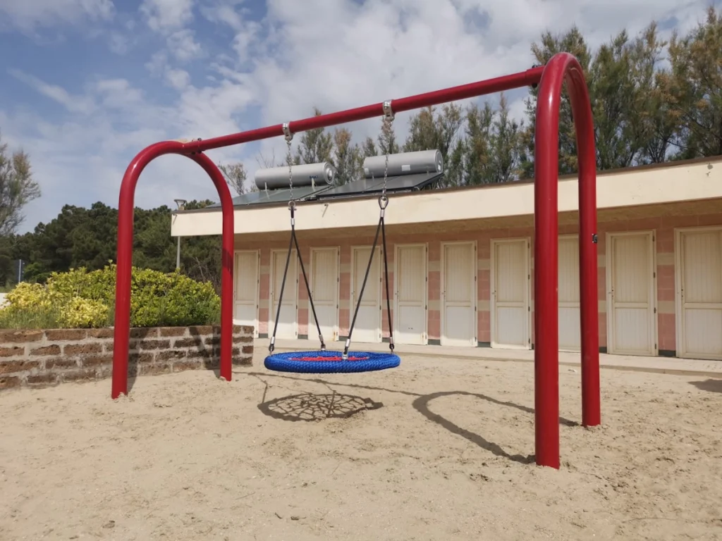 altalena cestone professionale in acciaio zincato f2 stabilimento balneare