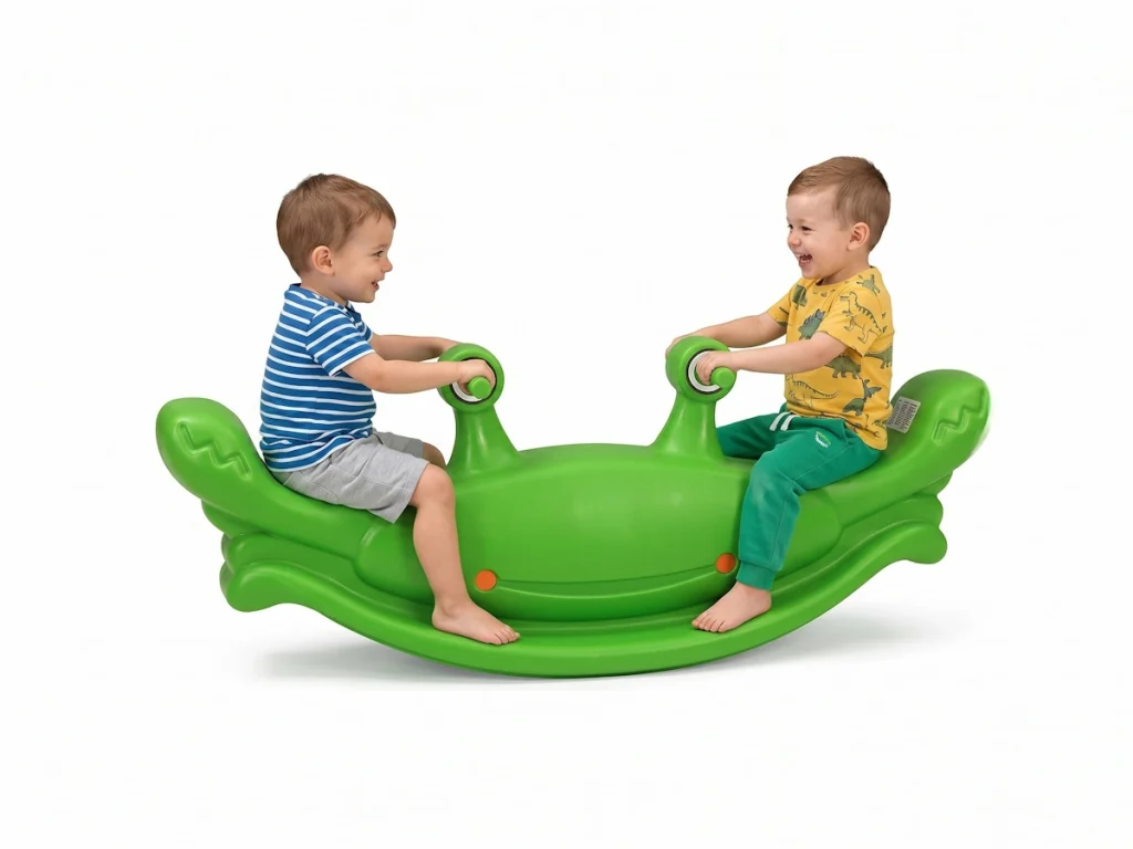 giochi in plastica dondolo due posti verde f4