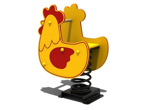 gioco a molla hdpe gallina doppio pannello d1