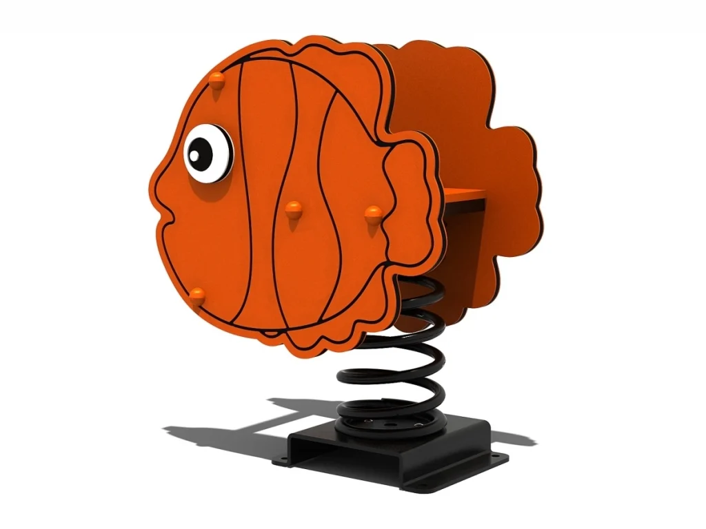 gioco a molla hdpe pesce doppio pannello d1