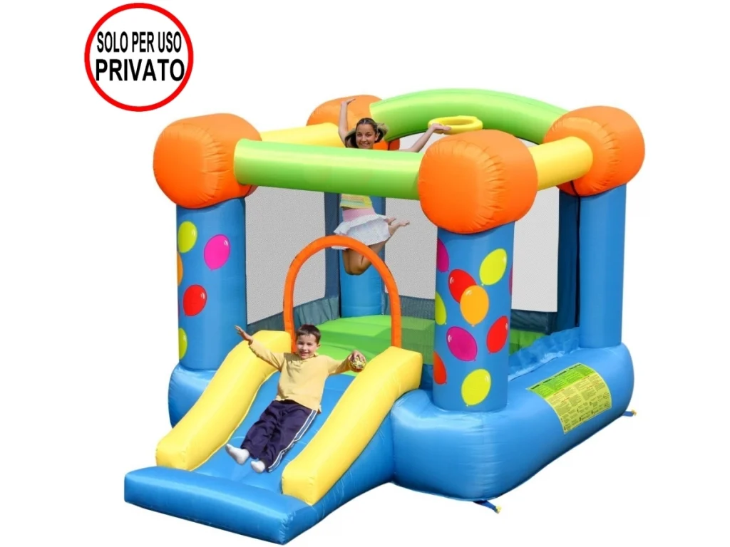gioco gonfiabile garden happy feast bouncer and slide f2