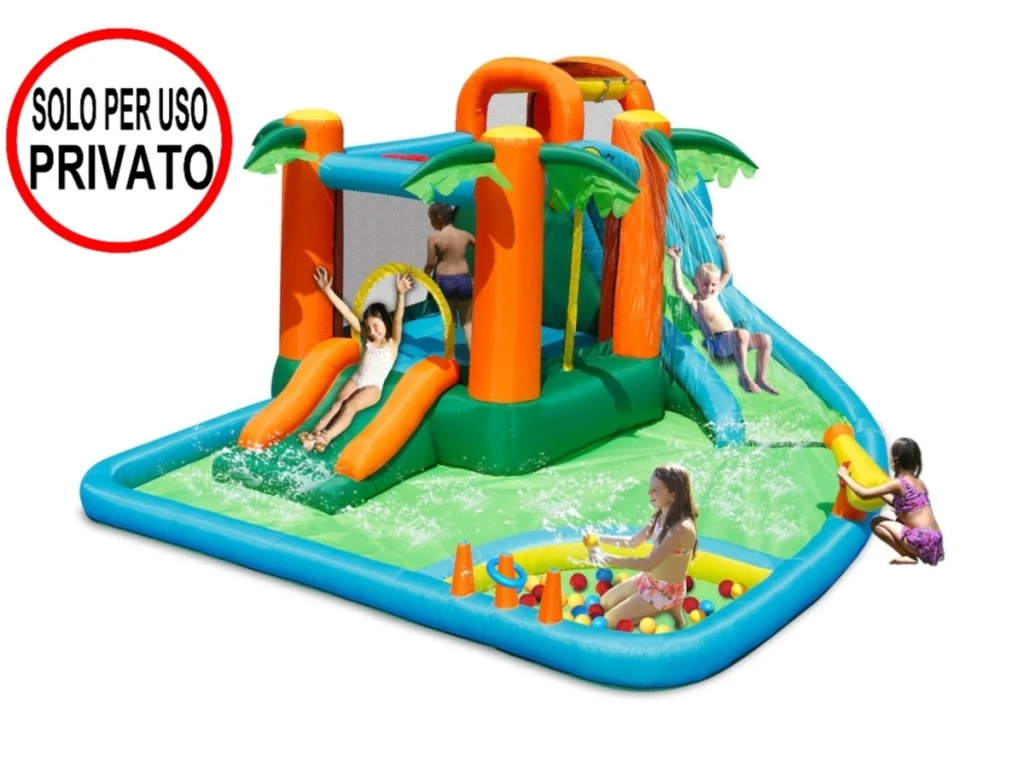 gioco gonfiabile happy big aquabouncer and slide f2