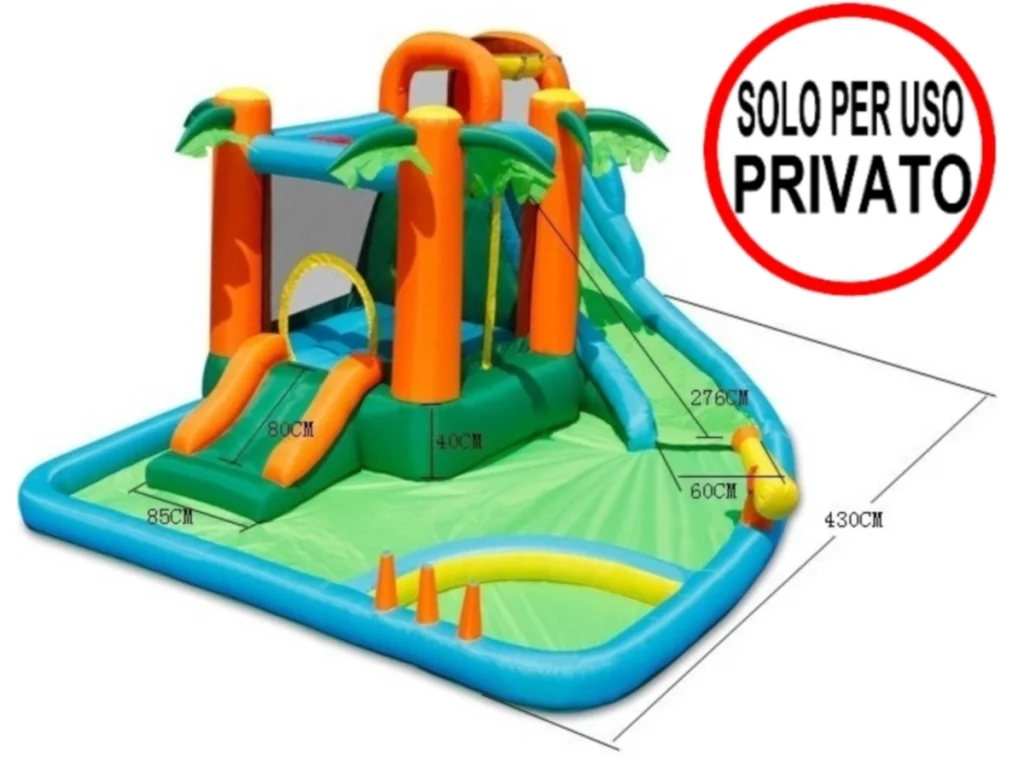 gioco gonfiabile happy big aquabouncer and slide f3