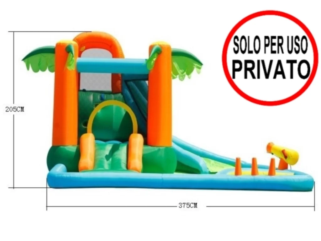 gioco gonfiabile happy big aquabouncer and slide f4