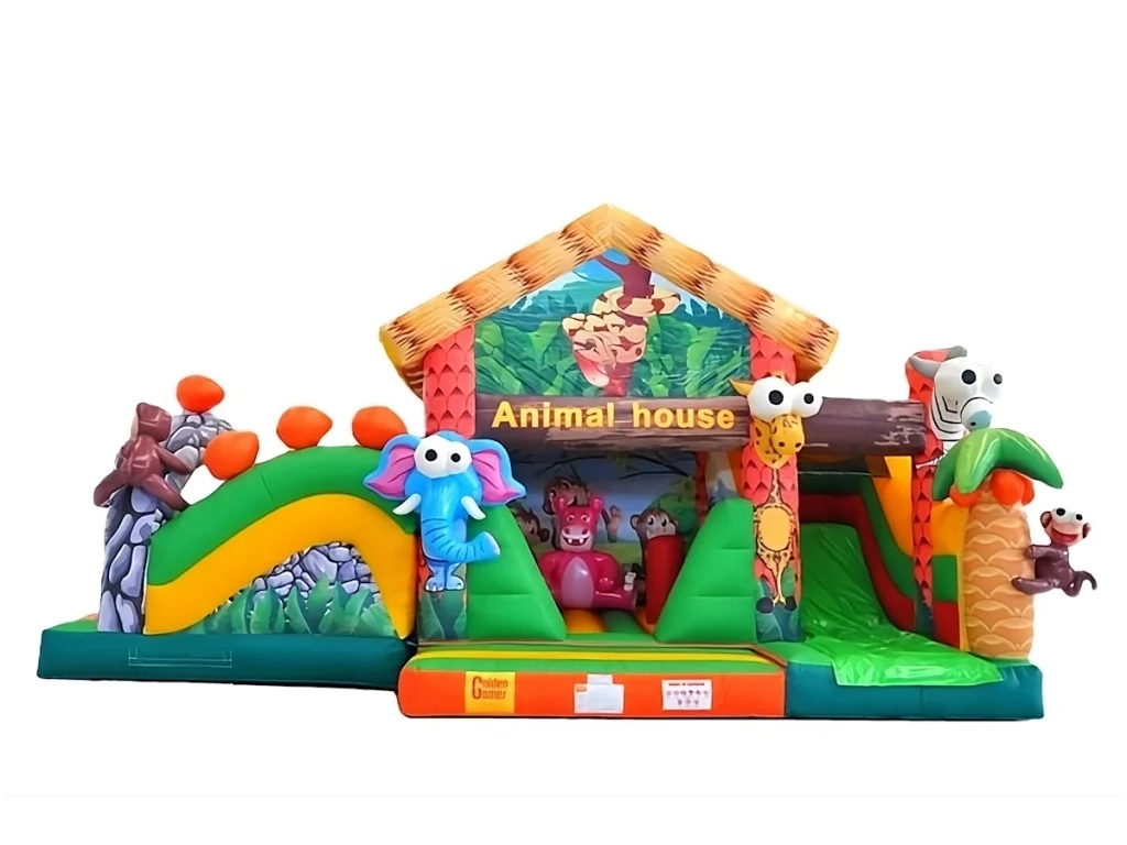 gioco gonfiabile multiattivita animal house f1