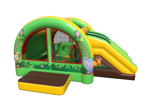 gioco gonfiabile multiattivita bounce and slide giungla d1