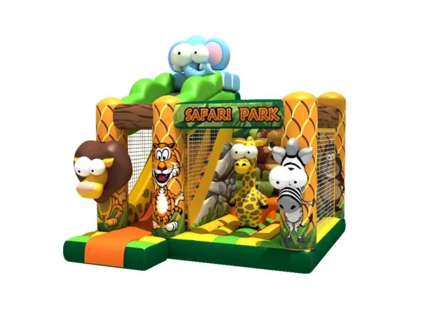 gioco gonfiabile multiattivita bounce and slide safari d1