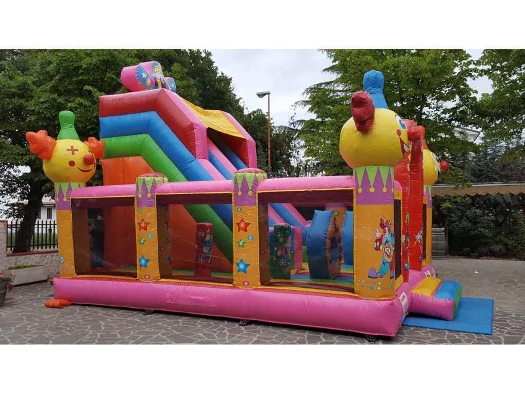 gioco gonfiabile multiattivita clown island f6 giardino privato