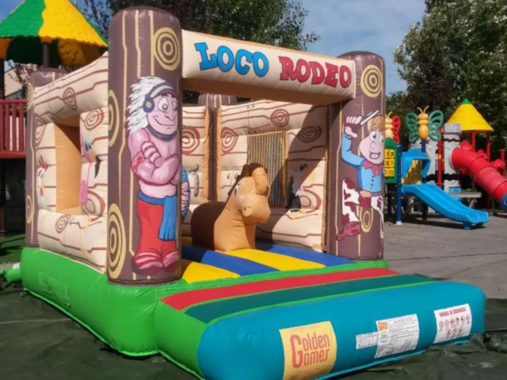 gioco gonfiabile salta salta rodeo bouncer f2 mostra