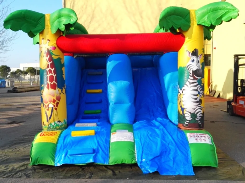 gioco gonfiabile scivolo mini safari slide f2 mostra
