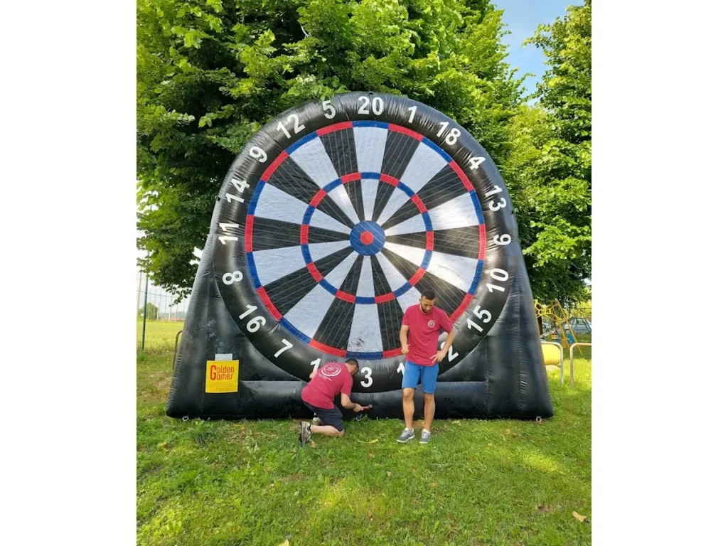 gioco gonfiabile sportivo football darts f5 campeggio