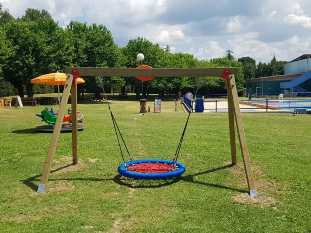 gioco in legno altalena cestone professionale in legno f2 campeggio