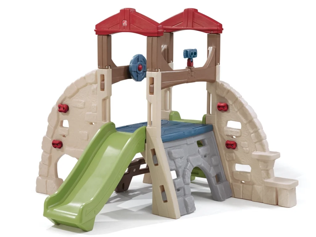 gioco in plastica altalena e scivolo mountain climb and slide f1