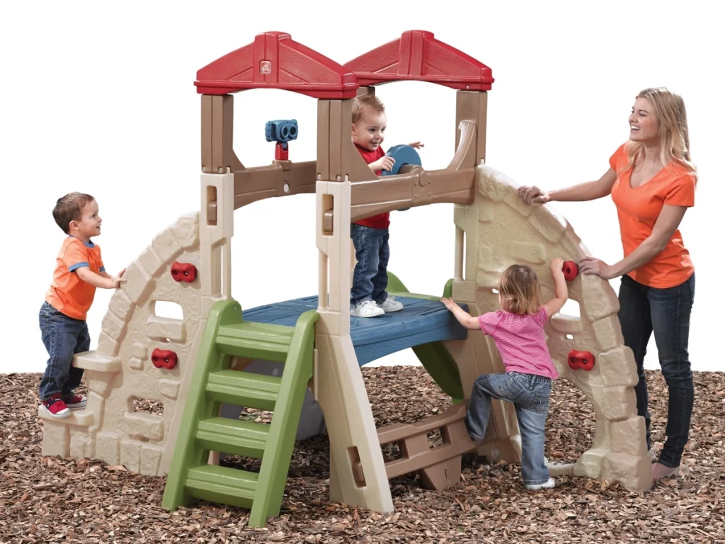 gioco in plastica altalena e scivolo mountain climb and slide f4