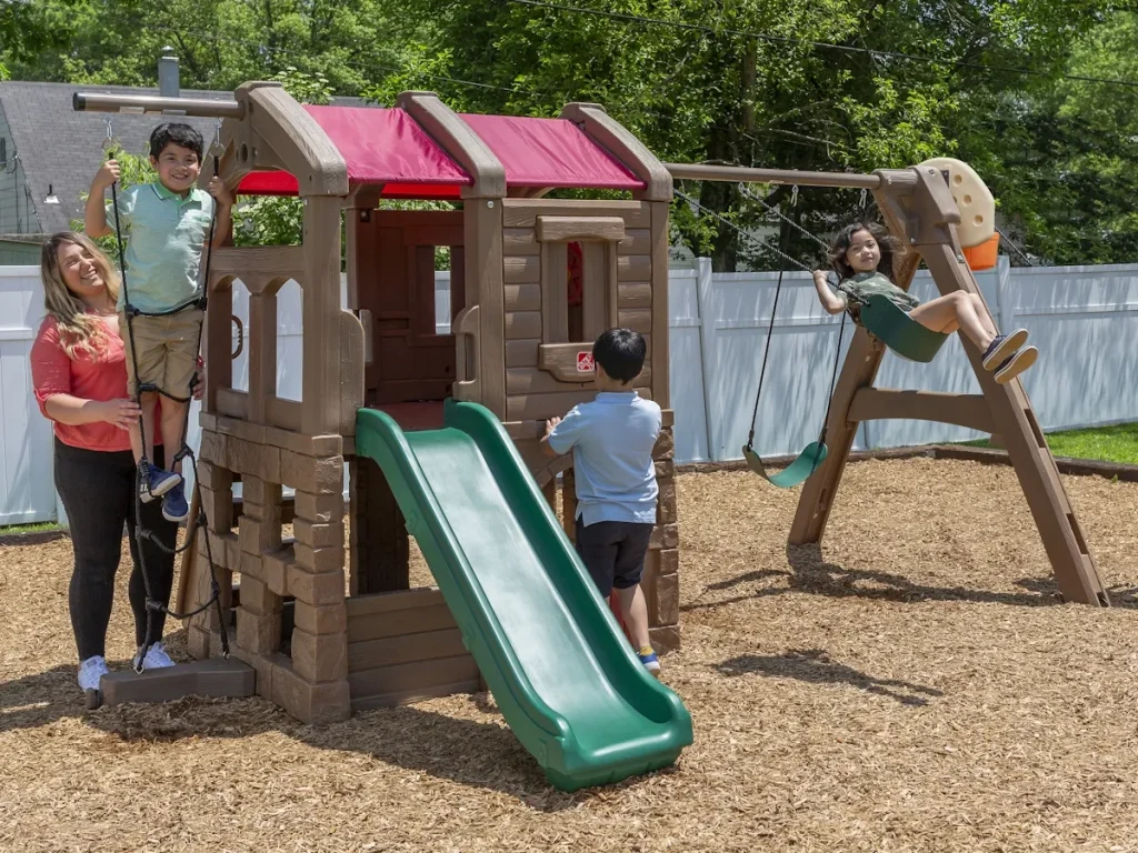 gioco per giardino altalena e scivolo castello multigioco f3