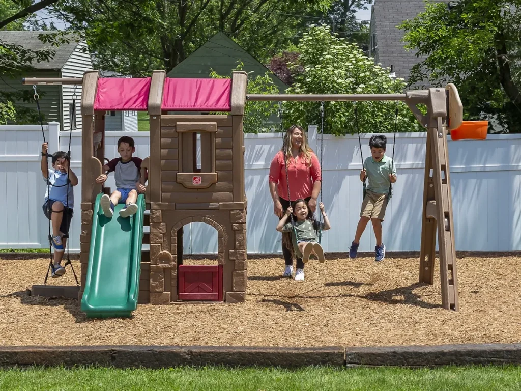 gioco per giardino altalena e scivolo castello multigioco f4