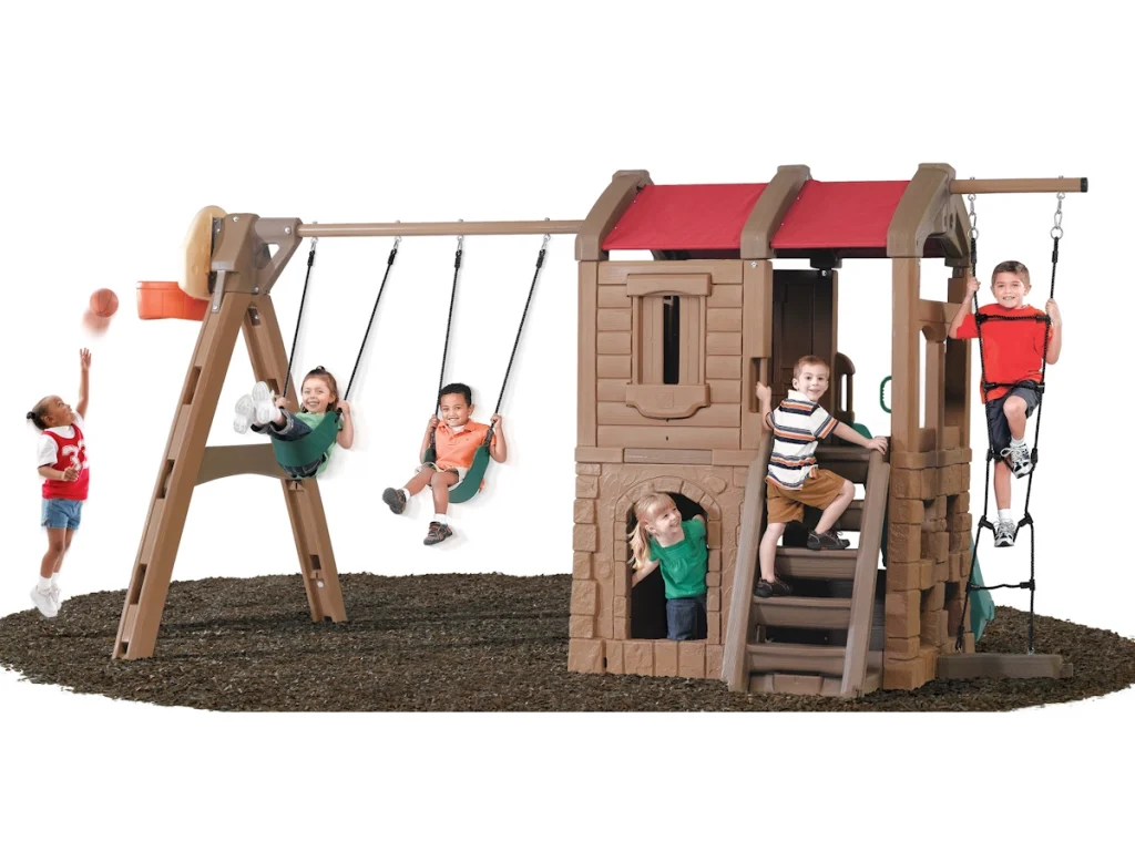 gioco per giardino altalena e scivolo castello multigioco f6