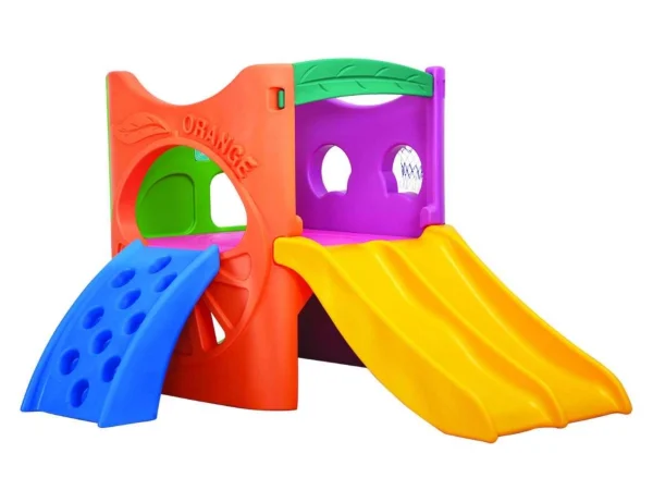 gioco per giardino altalena e scivolo fruity doppio scivolo f1