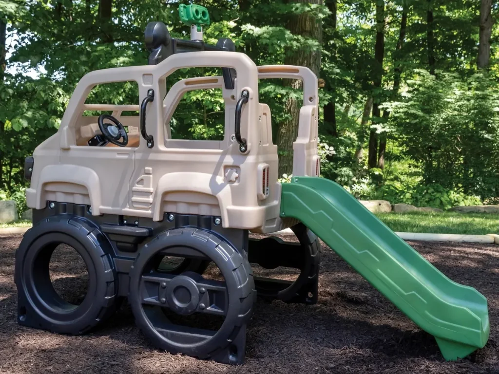 gioco per giardino altalena e scivolo jeep con scivolo f4 campeggio