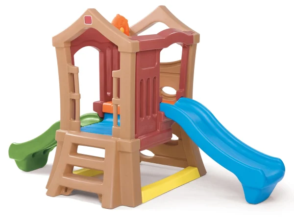 gioco per giardino altalena e scivolo torretta double slide f1