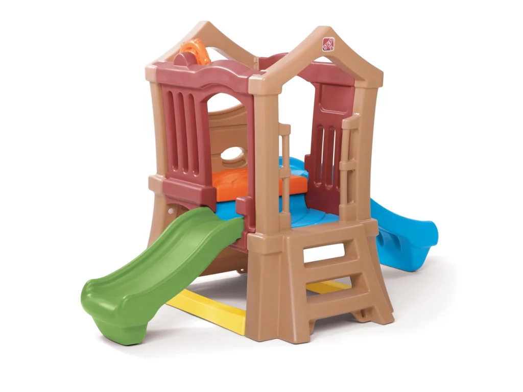 gioco per giardino altalena e scivolo torretta double slide f2