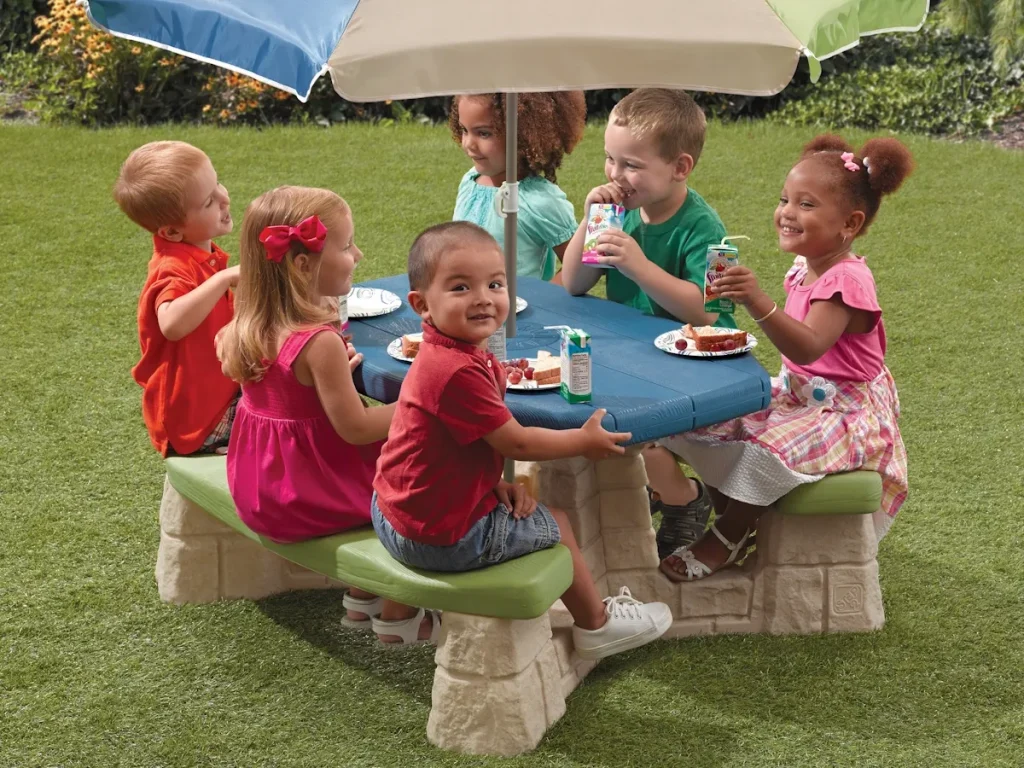 gioco per giardino tavolino sedia e sabbiera tavolino pic nic f3