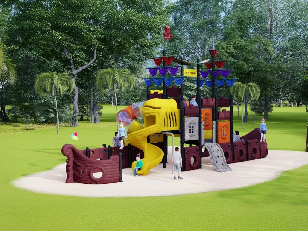 playground per esterno fantacastello galeone dei pirati d2