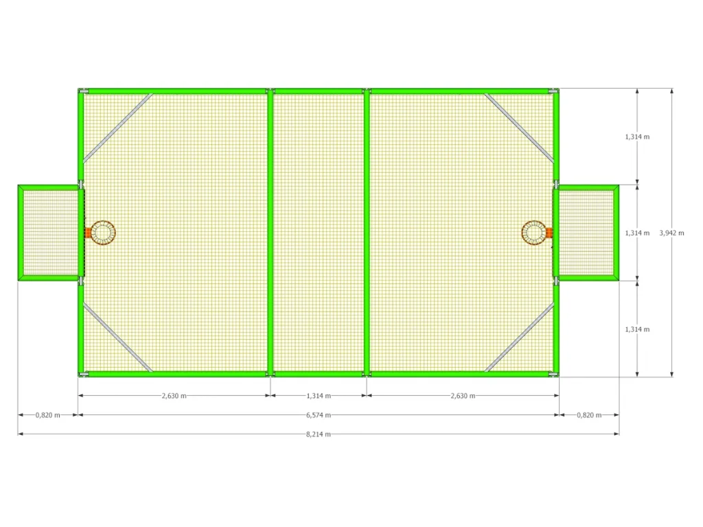 playground per interno arena multisport d3 dimensioni