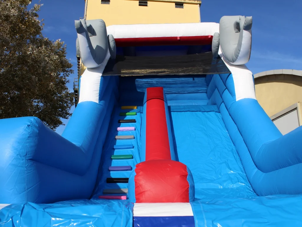 gioco gonfiabile scivolo dolphin water slide f3 mostra
