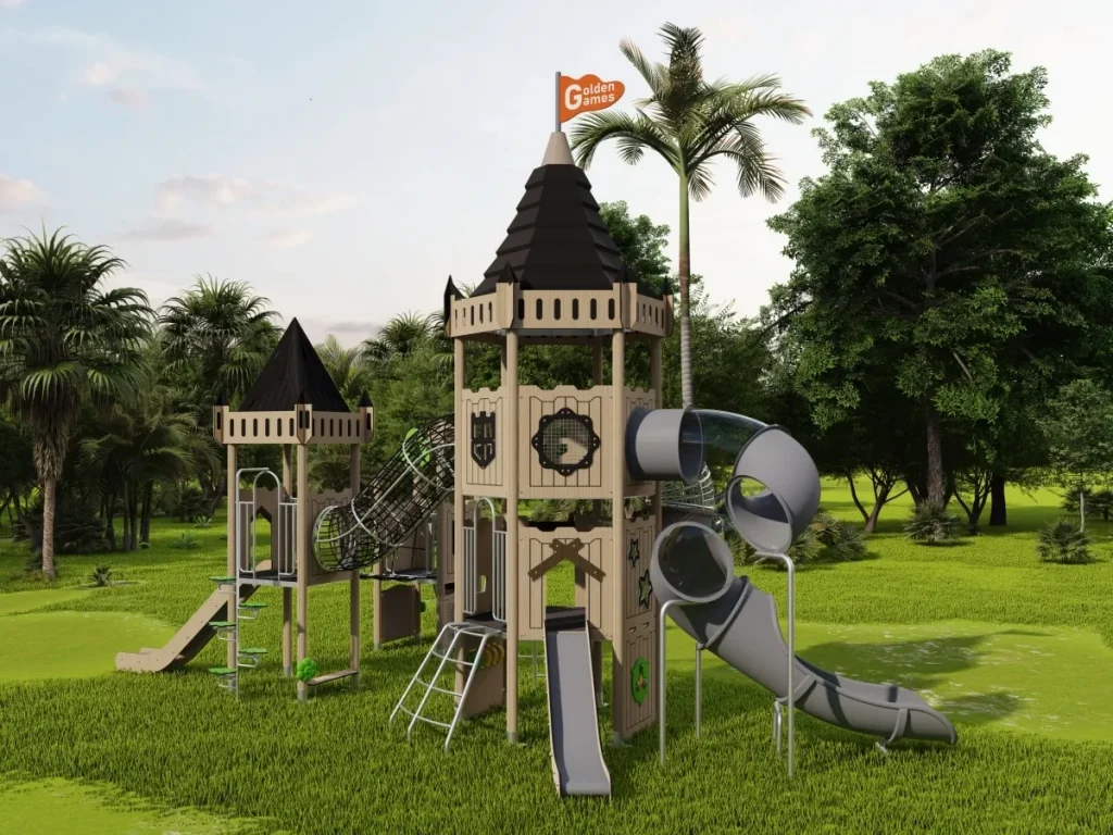 playground per esterno eco wood castle 301 d6