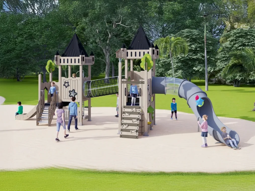 playground per esterno eco wood castle 401 d5