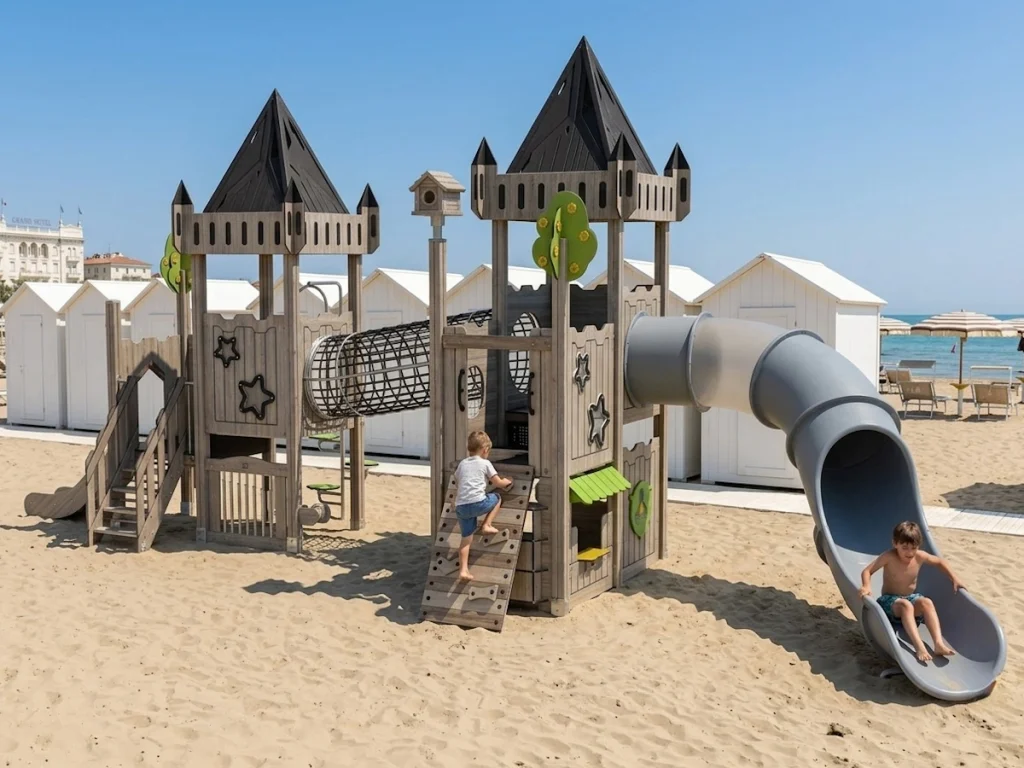 playground per esterno eco wood castle 401 d6