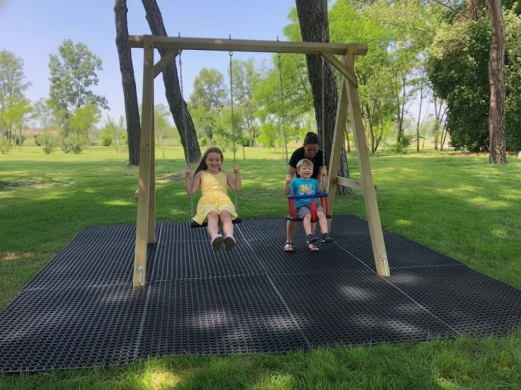 altalena doppia premium mix pali maggiorati cm 9x9 f1 parco gioco