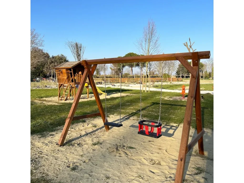 gioco in legno altalena doppia premium mix palo maggiorato cm 9 x 9 f4 parco giochi