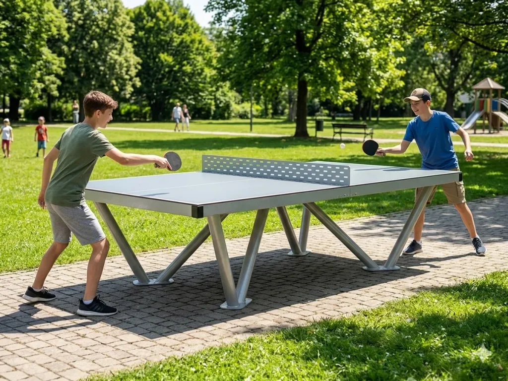 gioco sportivo tavolo ping pong da esterno park per aree pubbliche f6 parco giochi