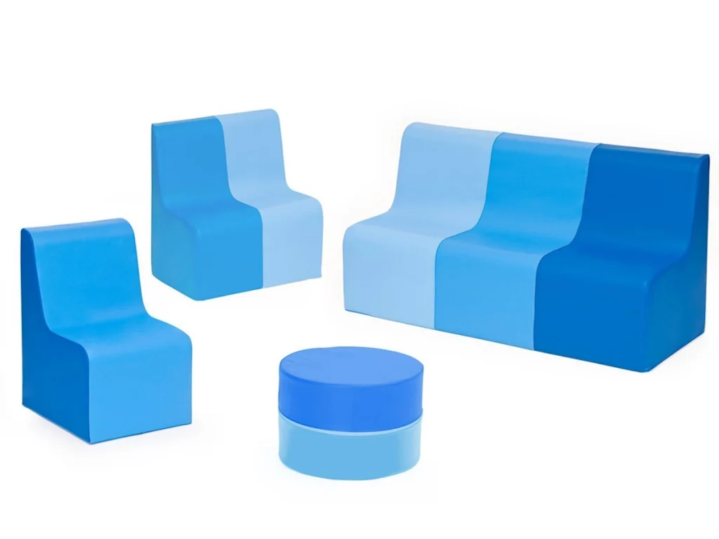 area baby salottino morbido baby relax blu f1