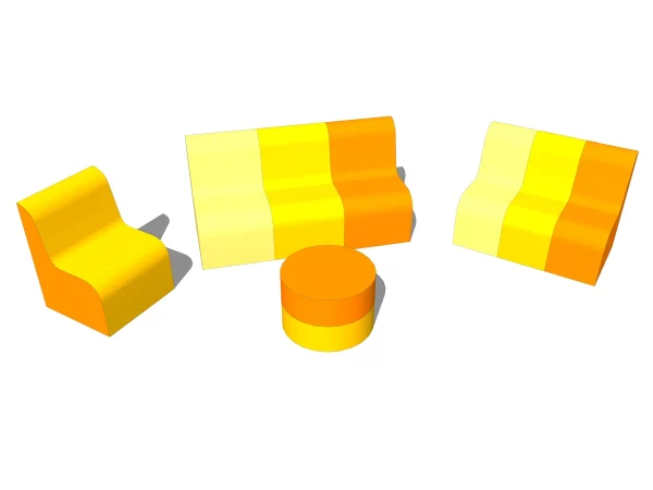 area baby salottino morbido baby relax giallo d1