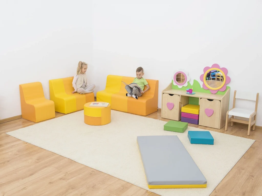 area baby salottino morbido baby relax giallo f2 area giochi indoor