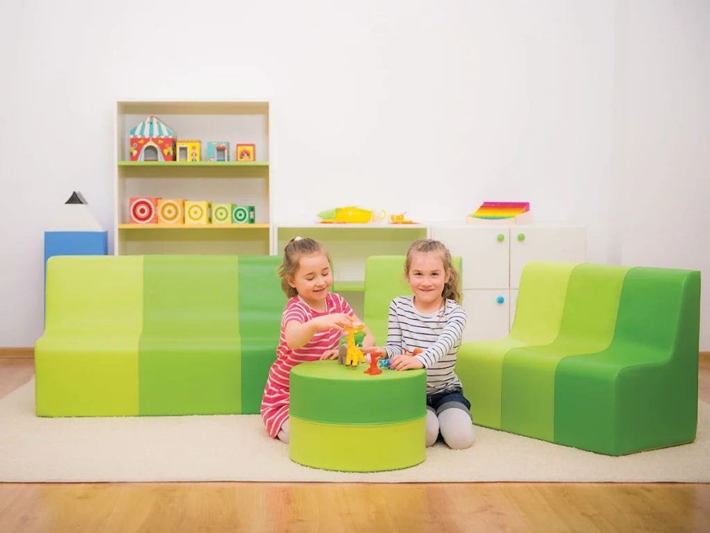 area baby salottino morbido baby relax verde f6