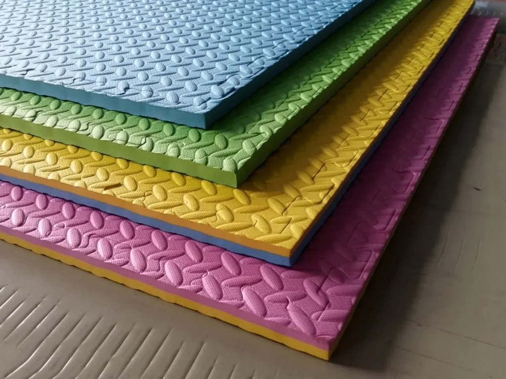 accessorio e ricambio tappeto antitrauma da interno bicolore verde azzurro f3