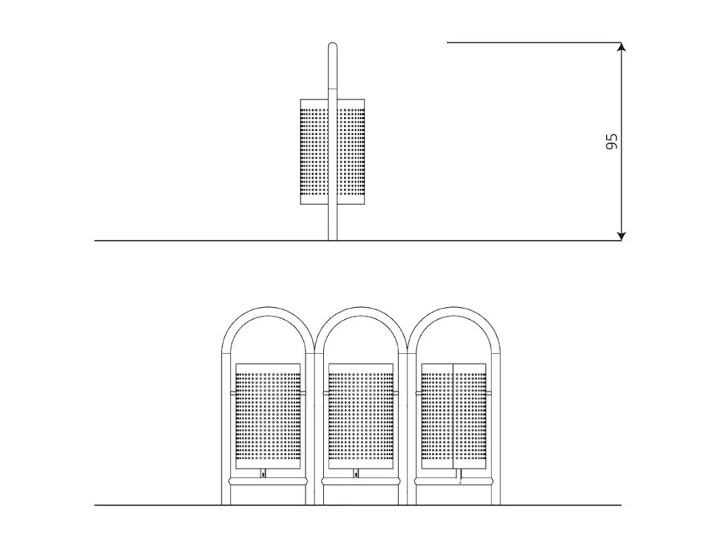 arredo urbano porta rifiuti 0303 d4