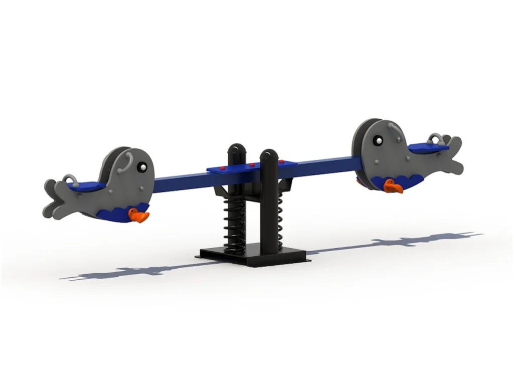 gioco a molla bilanciere a molla hdpe balene d1
