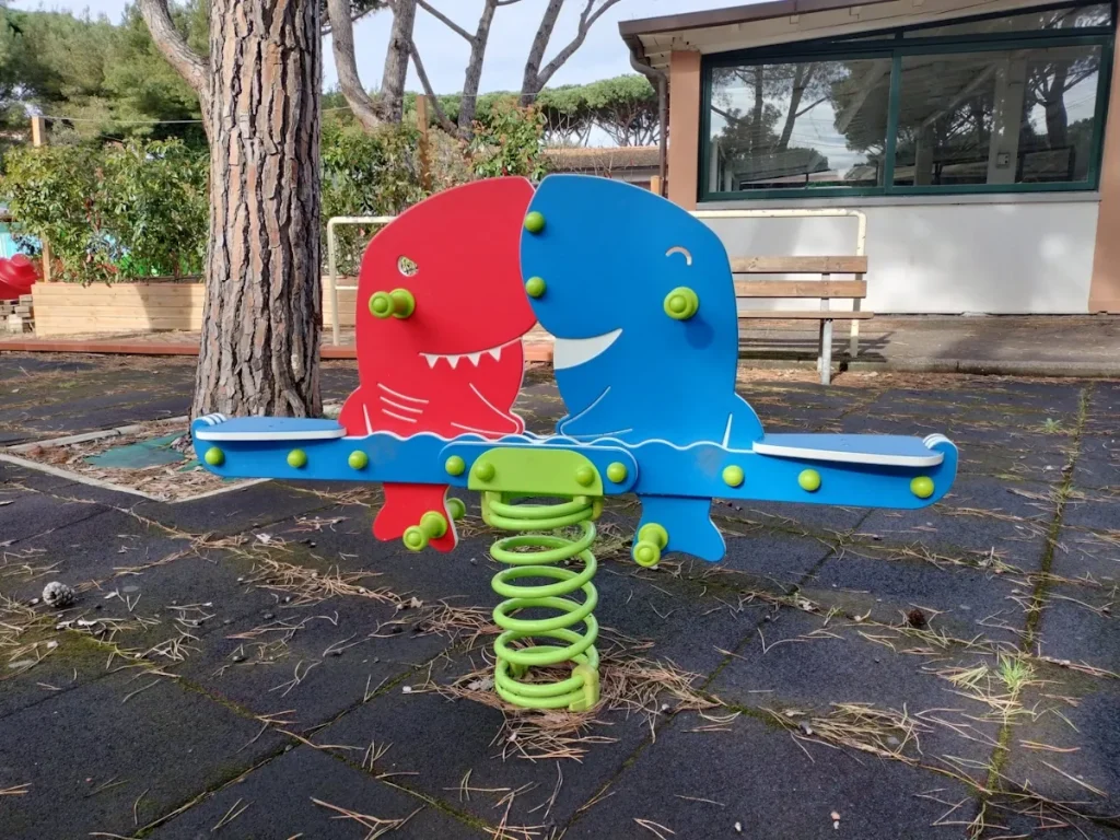 gioco a molla bilanciere a molla hdpe squalo f6 parco giochi