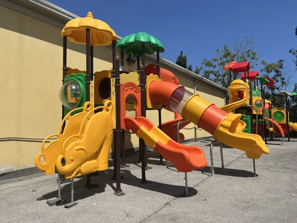 esposizione playground per esterno fantacastello sunny flower double f3 mostra