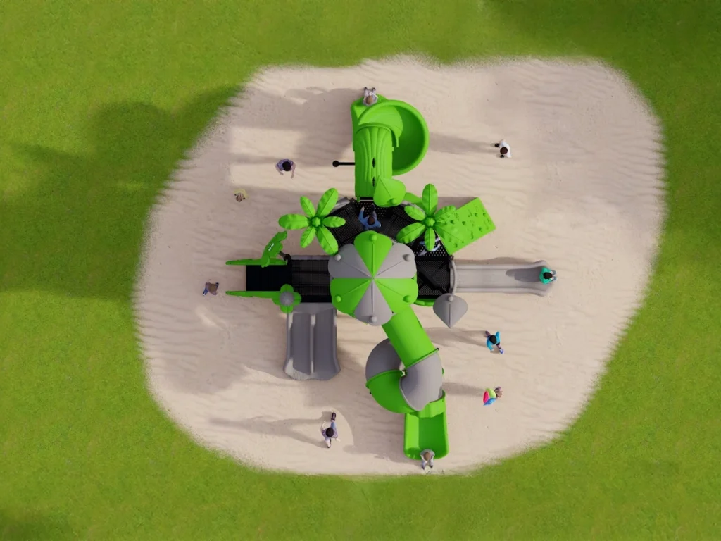 playground per esterno fantacastello hawaii green d6