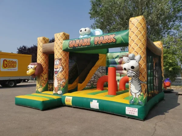 usato gioco gonfiabile multiattivita bounce and slide safari bm f1