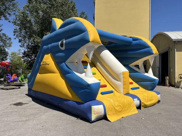 usato gioco gonfiabile scivolo fish slide hj f2 mostra