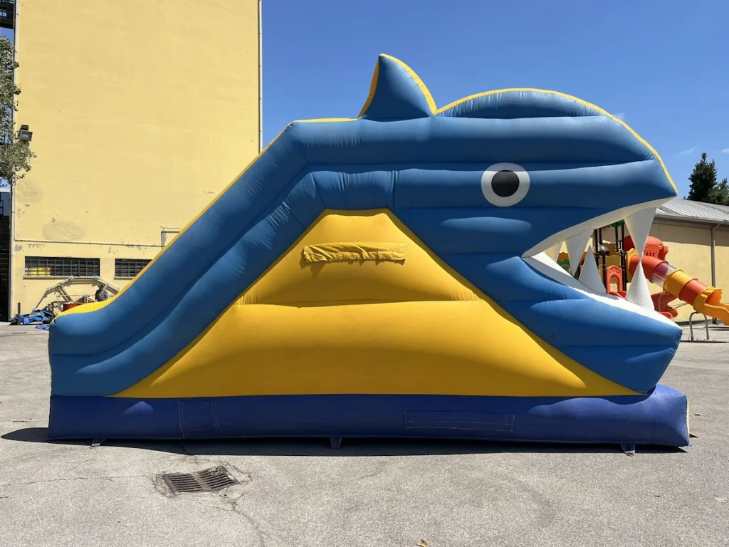 usato gioco gonfiabile scivolo fish slide hj f6 mostra