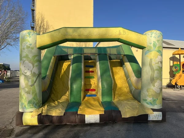 usato gioco gonfiabile scivolo baby jungle slide bsm f1 mostra