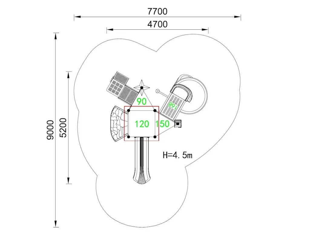 playground per esterno fantacastello forest 0100 d6